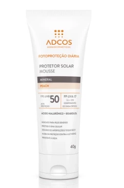 Protetor Solar Mousse Tonalizante FPS 50 - Mineral - Peach - 40g